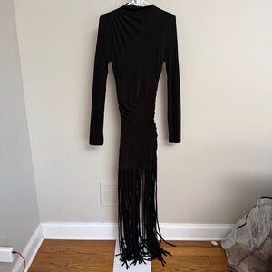 KHANUM’s Elegant Black Fringe Dress size S